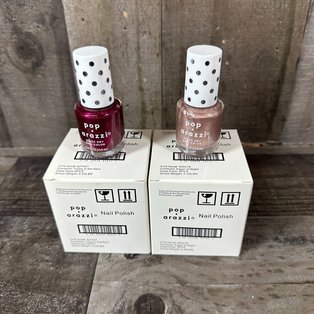 8 POP-ARAZZI NAIL POLISH 4 Egypt at Night & 4 Tulips in the Rain